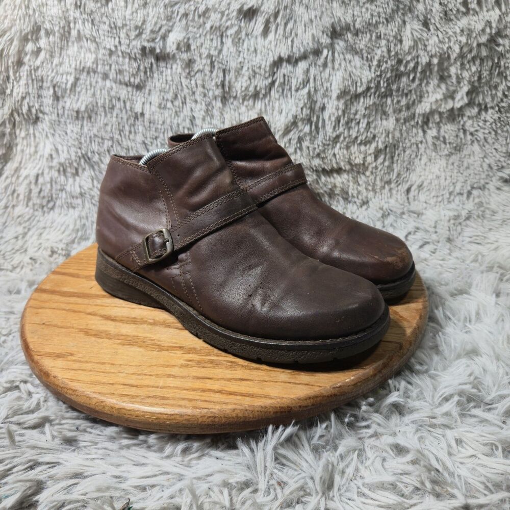 High Sierra Chicago Womens Ankle Hiking Boot Brown Suede Nubuck Leather Size 10